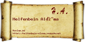 Helfenbein Alóma névjegykártya